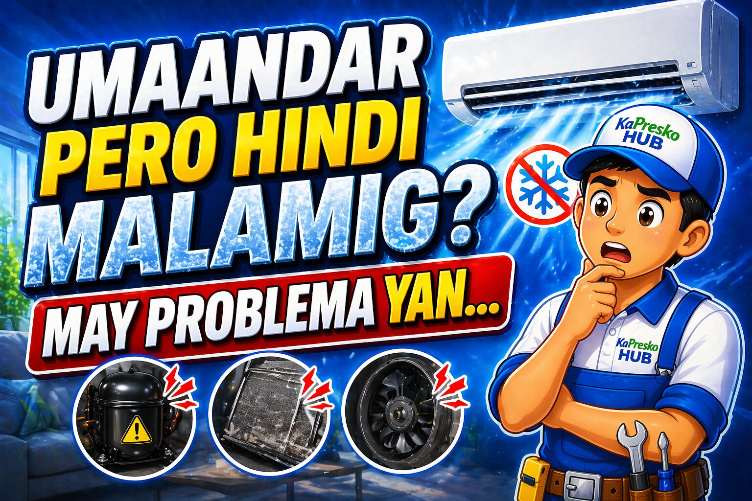 hindi lumalamig ang aircon