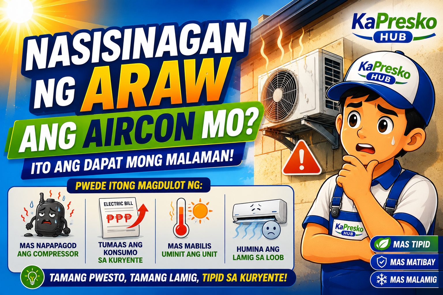 Nasisingan ng Araw ang Aircon