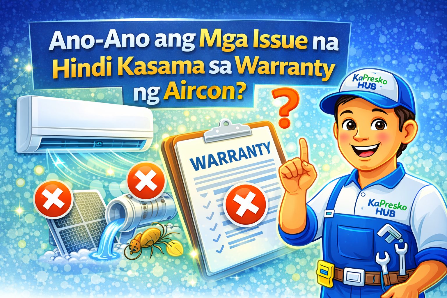 hindi kasama sa warranty ng aircon