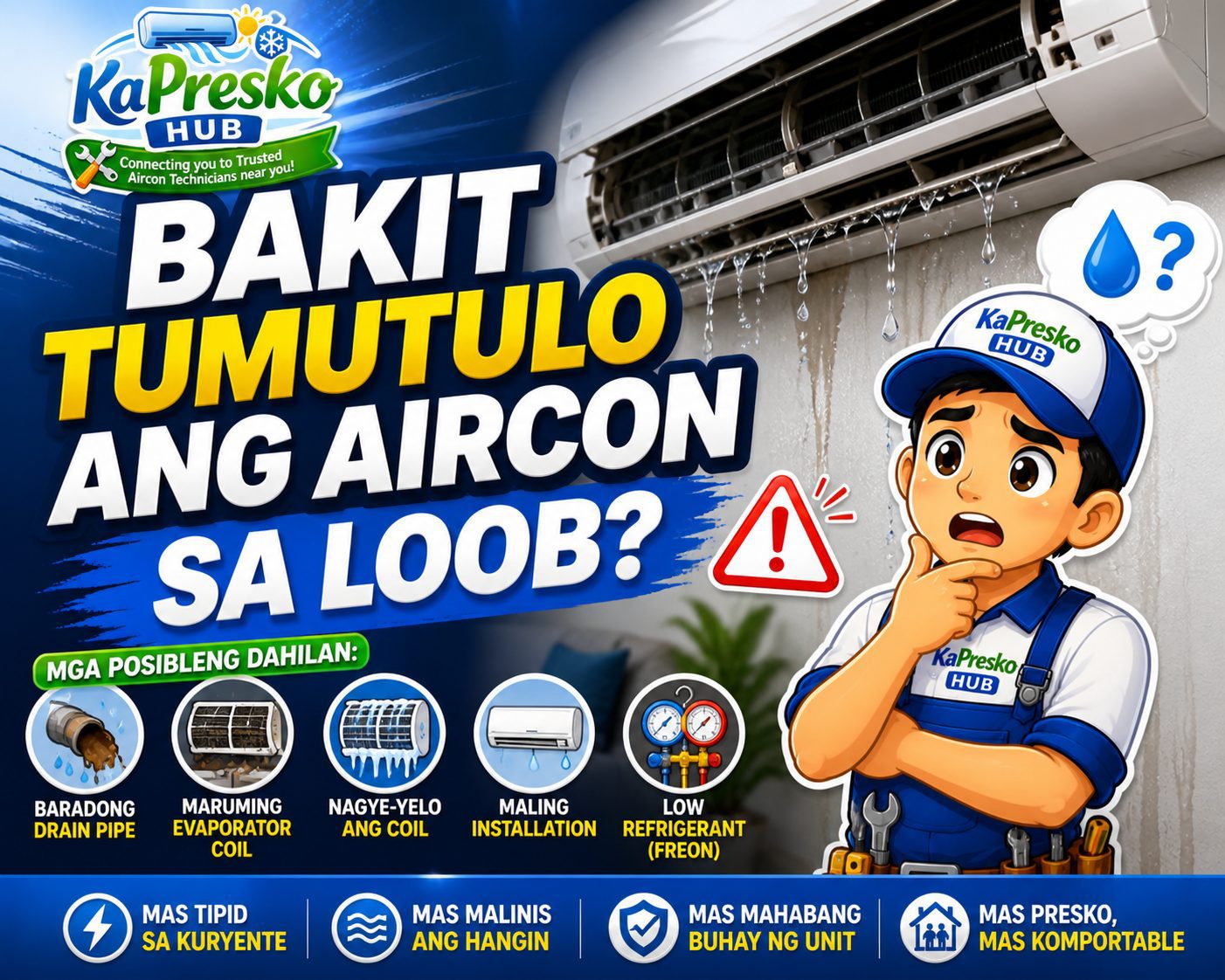 Bakit tumutulo ang aircon