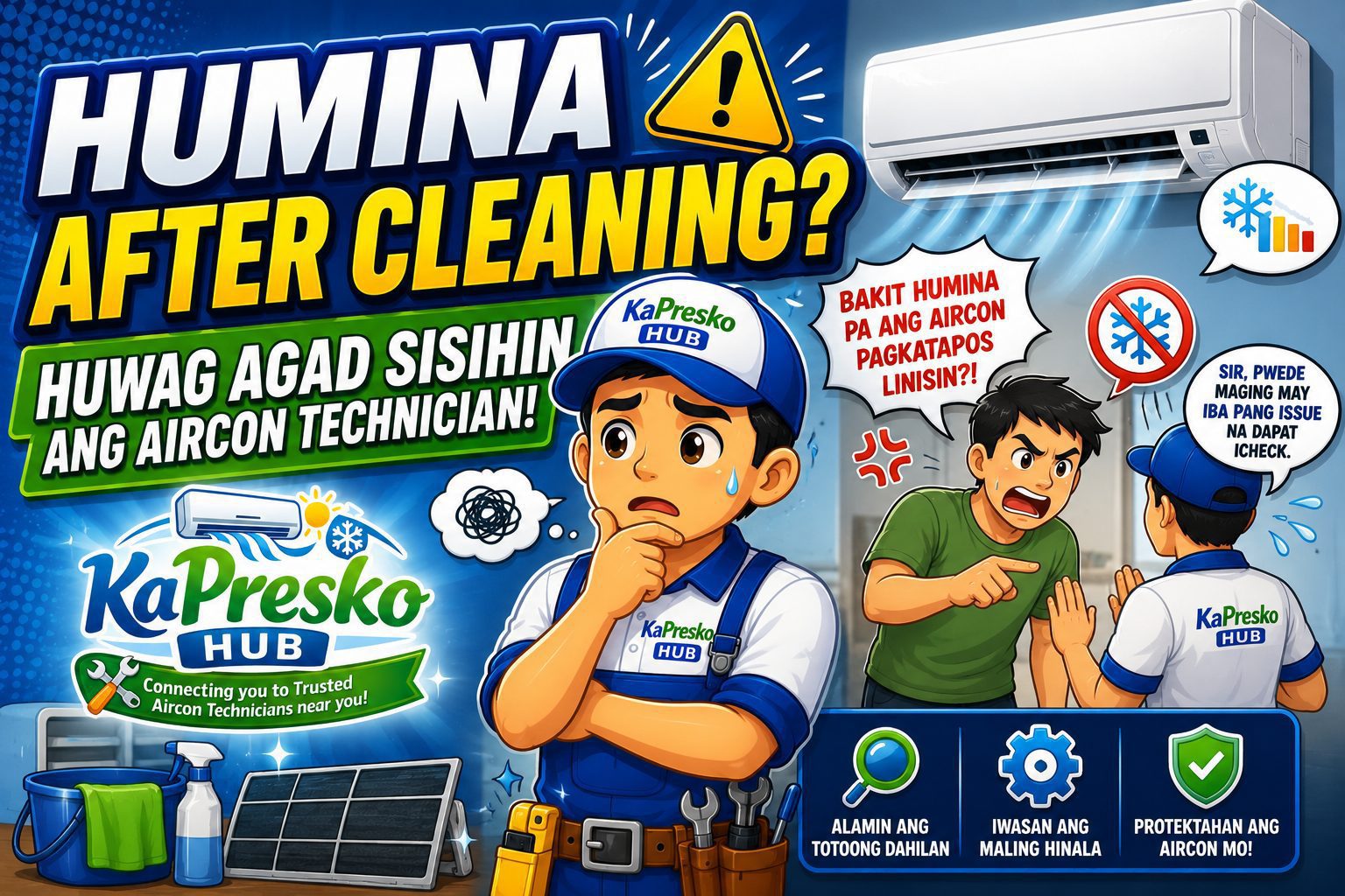 aircon humina after cleaning